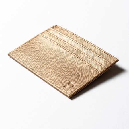 Saffiano bőr arany kártyatartó