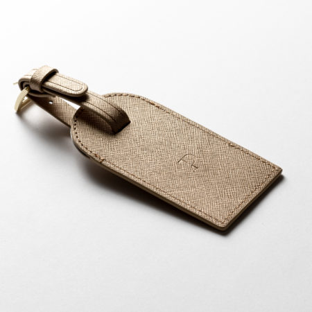 Saffiano bőr arany luggage tag