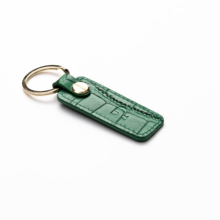 Croc bőr zöld kulcstartó