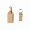 Saffiano bőr arany kulcstartó + luggage tag