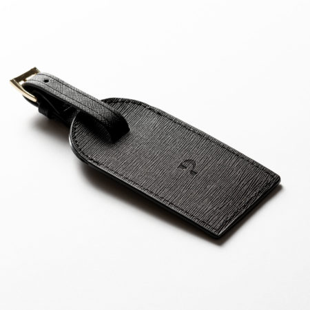Saffiano bőr fekete luggage tag