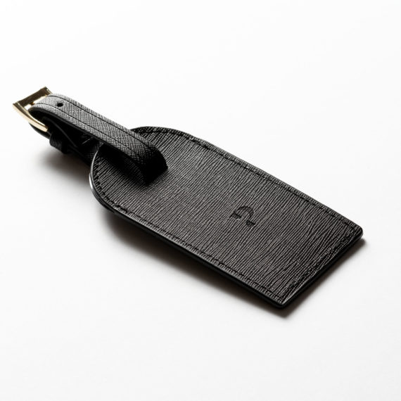 Saffiano bőr fekete luggage tag