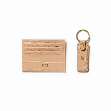 20220930-Kártyatartó + kulcstartó bézs arany matt