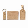 Saffiano bőr arany kártyatartó + kulcstartó + luggage tag