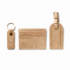Saffiano bőr arany kártyatartó + kulcstartó + luggage tag
