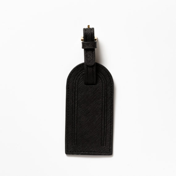 Saffiano bőr fekete luggage tag