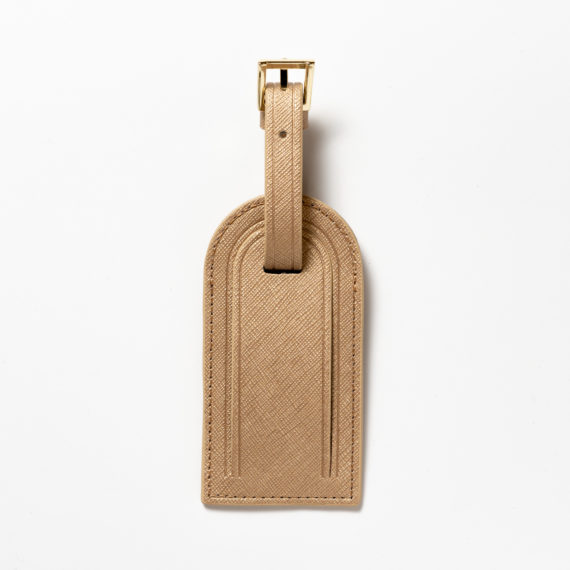 Saffiano bőr arany luggage tag