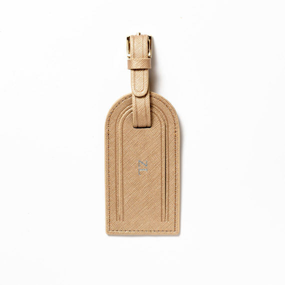 Saffiano bőr arany luggage tag