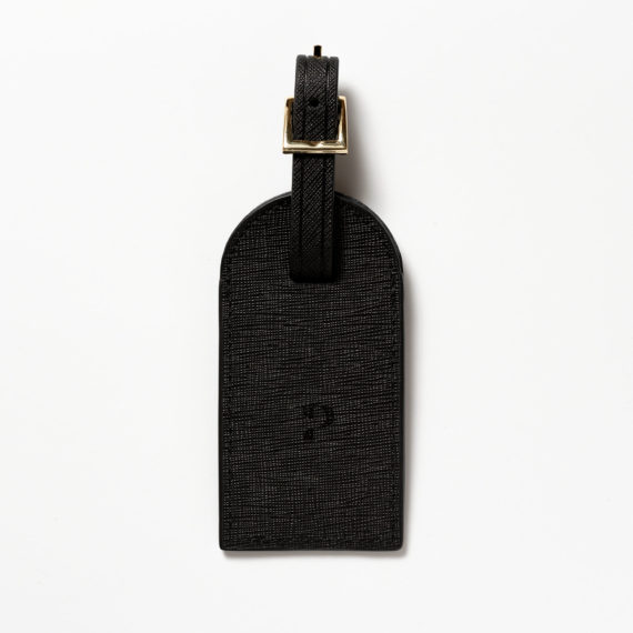 Saffiano bőr fekete luggage tag