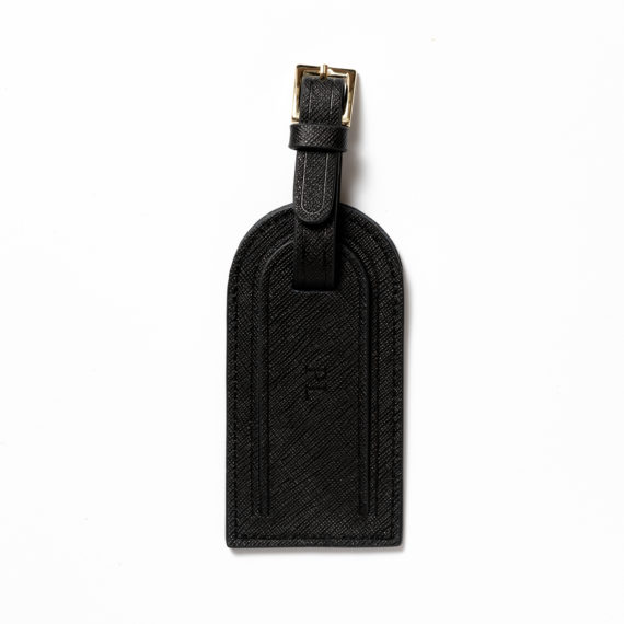 Saffiano bőr fekete luggage tag