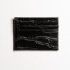 Croc bőr fekete kártyatartó
