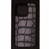 Croc bőr fekete iPhone telefontok